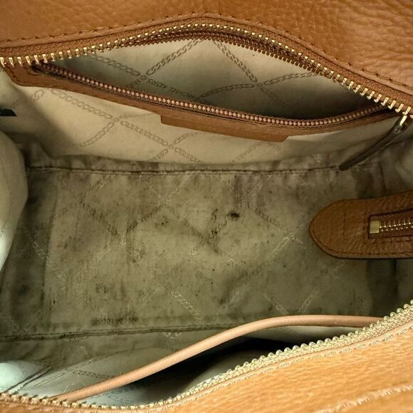 Michael Kors Nouveau Hamilton Small Studded Leather Satchel Purse - Picture 8 of 11